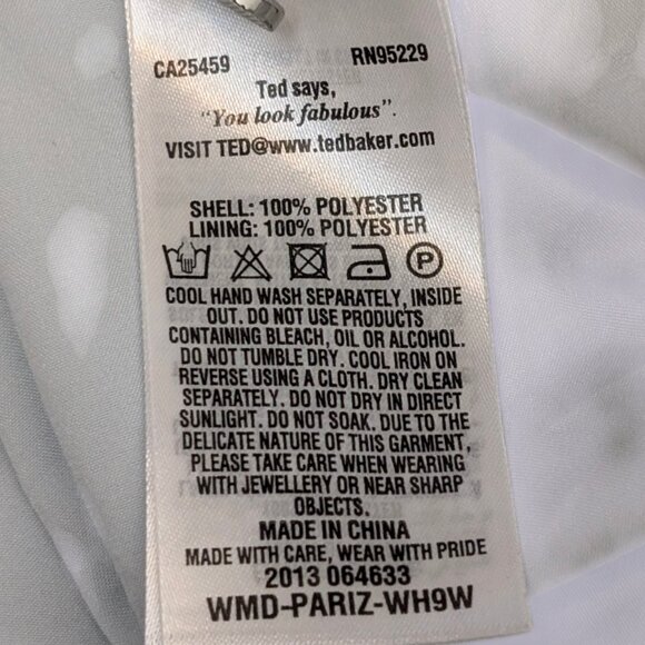 Ted Baker London Blue Floral Chiffon Dress - Picture 7 of 7